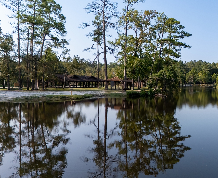 camp ground by a lake